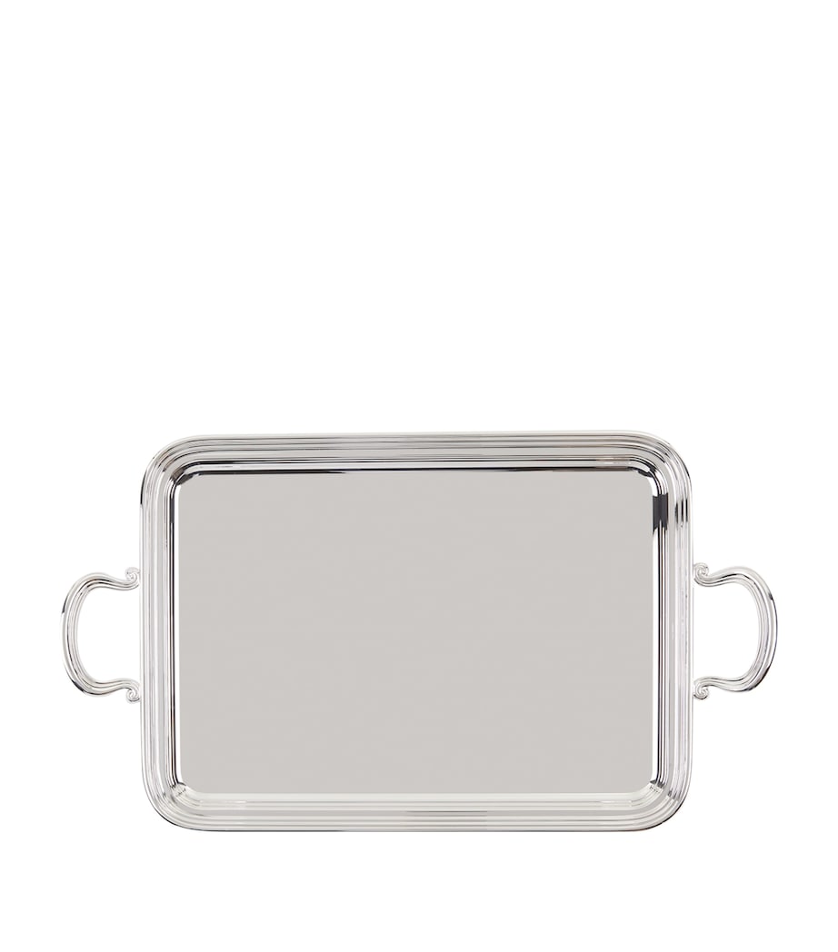 Greggio silver-plated tray with handles 41cm x 30cm - British product