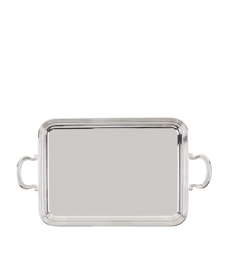 Greggio silver-plated tray with handles 41cm x 30cm - British product