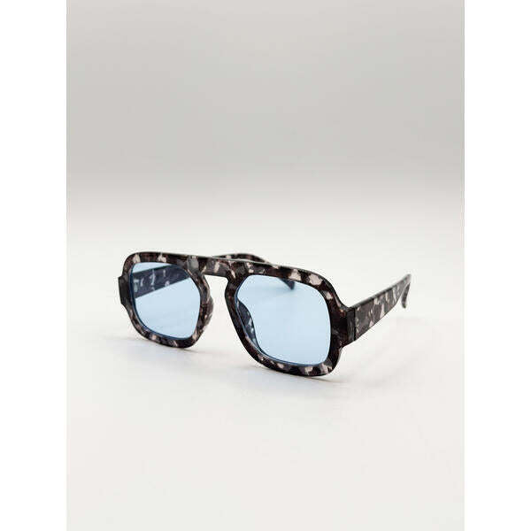 SVNX retro sunglasses in grey blue, imported from the UK