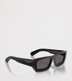 Vogue rectangular sunglasses black acetate, UK version