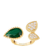 Boucheron yellow gold malachite diamond Serpent Bohème ring - British product