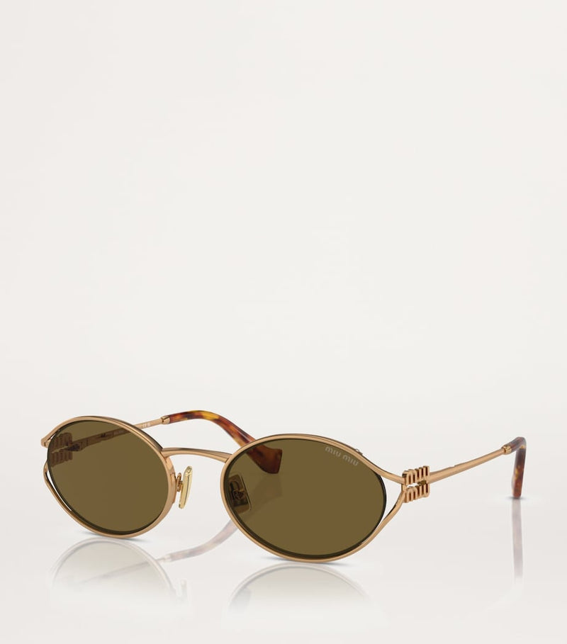 Miu Miu designer metal oval sunglasses - British product