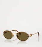 Miu Miu designer metal oval sunglasses - British product