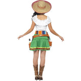 Smiffys Tequila Shooter Girl Costume green dress holsters, UK version