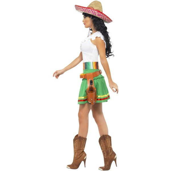 Smiffys Tequila Shooter Girl Costume green dress holsters, UK version