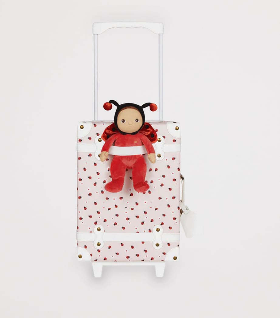 Olli Ella ladybug print See-Ya suitcase, imported from the UK