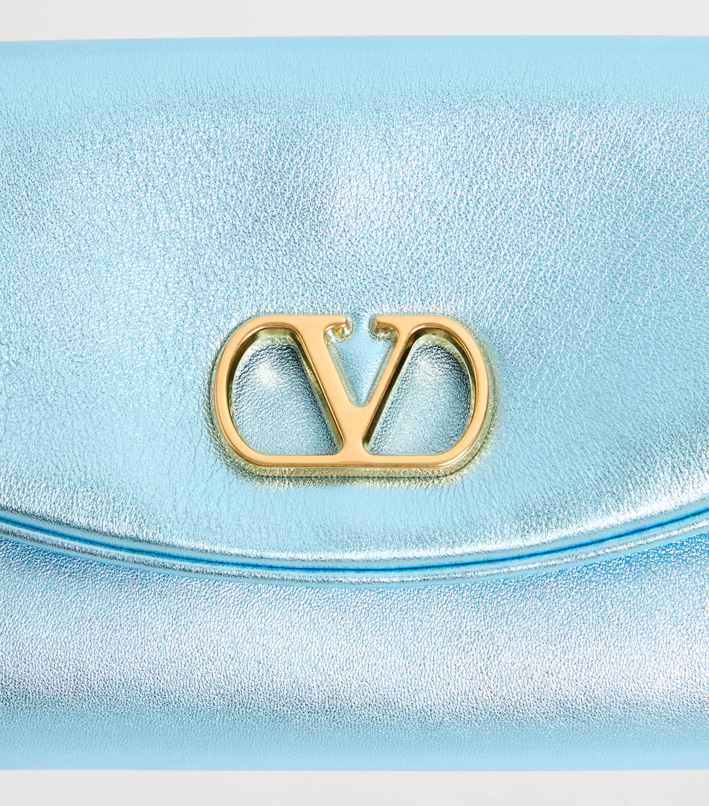 Valentino Garavani DeVain small shoulder bag metallic leather (British brand)