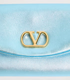Valentino Garavani DeVain small shoulder bag metallic leather (British brand)