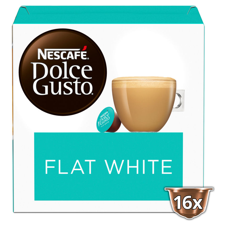 NESCAFE Dolce Gusto Flat White Coffee Pods 16 Capsules GOODS ASDA   