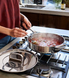 Joseph Joseph space-saving non-stick frying pan with folding handle and lid, 28cm, UK version
