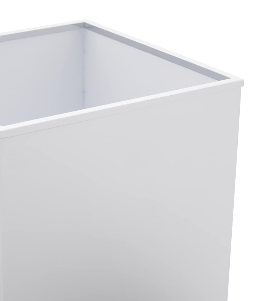 Square Chrome-Plated Brass Bathroom Bin