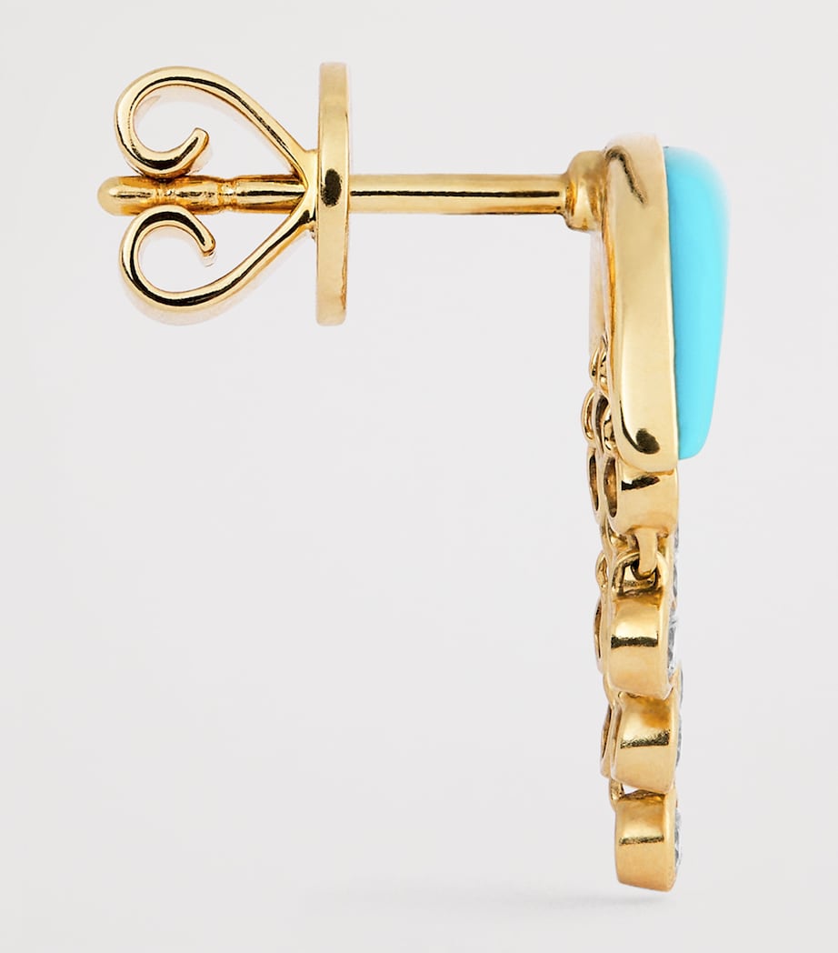 Emily P. Wheeler gold diamond drop earrings, imported from the UK
