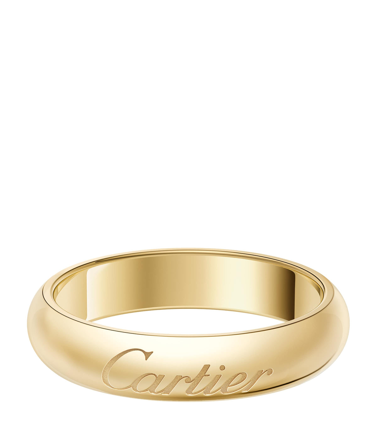 Cartier C de Cartier curved yellow gold wedding ring 4mm (British brand)