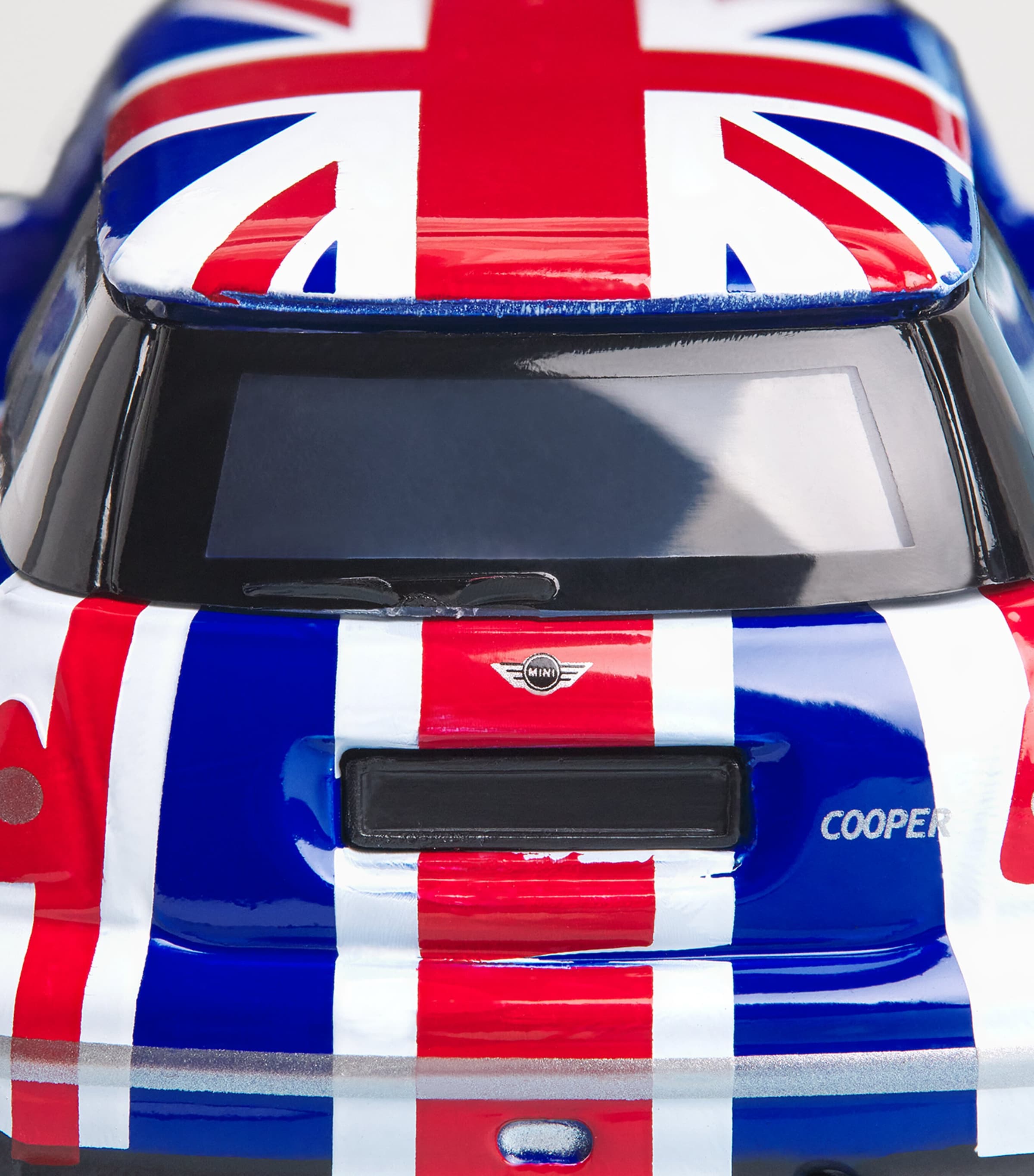 Harrods Union Jack Mini Cooper model car, UK version