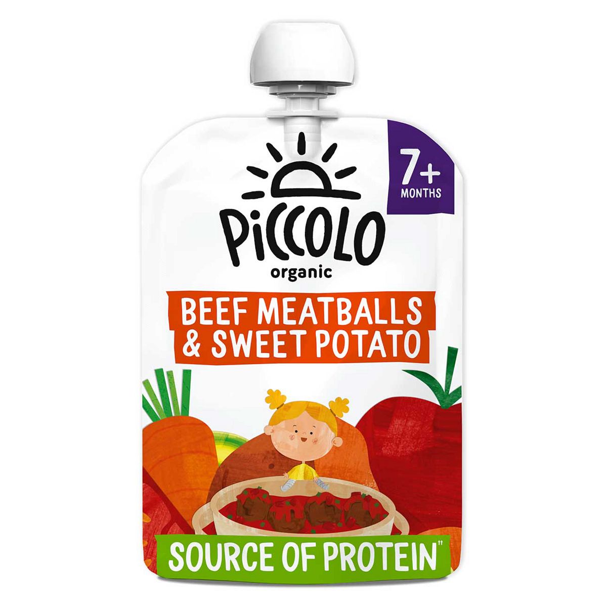 Piccolo Organic Sweet Potato & Beef Meatballs with Tomato & Herbs 130g From 7 Months+ GOODS Boots   