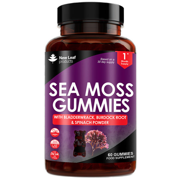 New Leaf sea moss gummies burdock root bladderwrack 60 count (British brand)