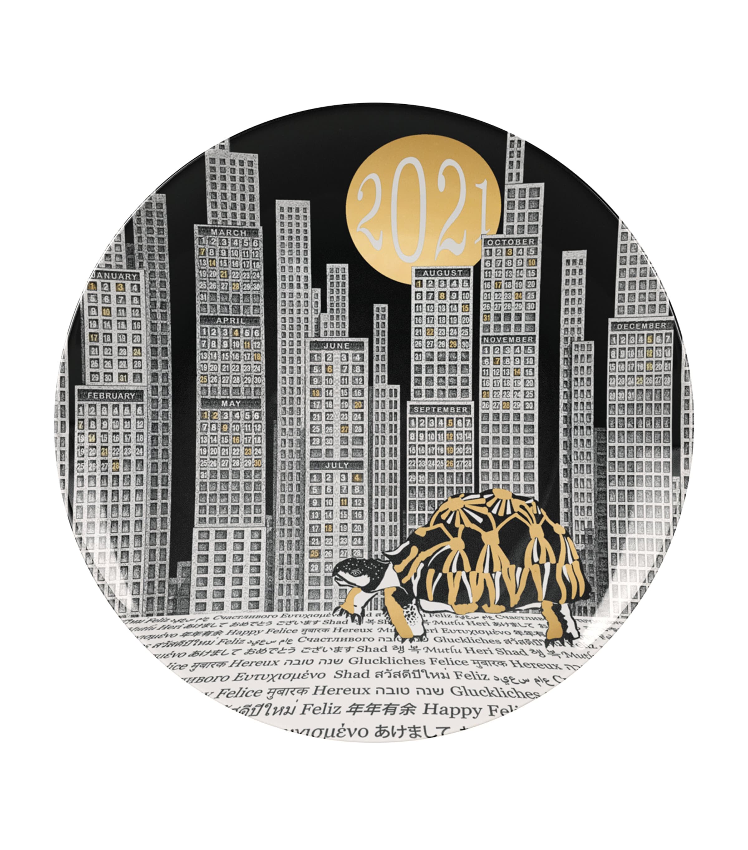 Fornasetti 2021 calendar wall plate - British product