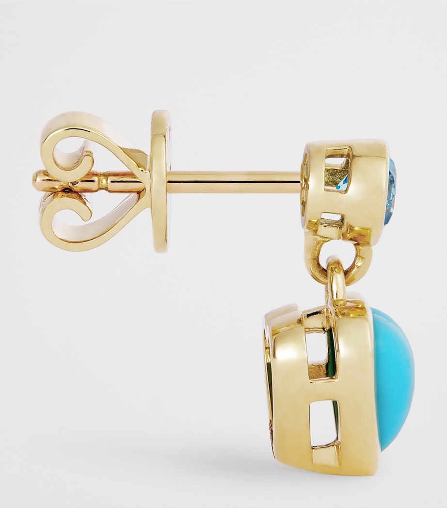 Emily P. Wheeler blue topaz heart earrings (British brand)