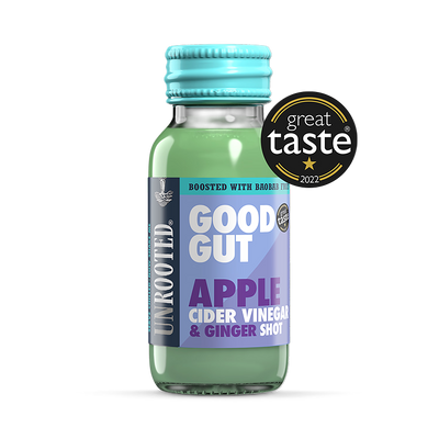 Holland & Barrett Unrooted Good Gut – Apple Cider Vinegar Shot 12x 60ml- Buy online at McGrocer