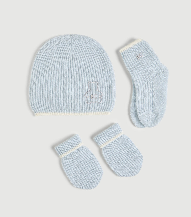 Brunello Cucinelli kids cashmere beanie mittens socks set - British product