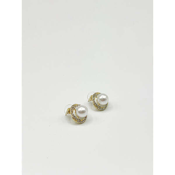 SVNX Pearl Diamante stud earrings gift boxed, imported from the UK