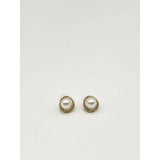 SVNX Pearl Diamante stud earrings gift boxed, imported from the UK