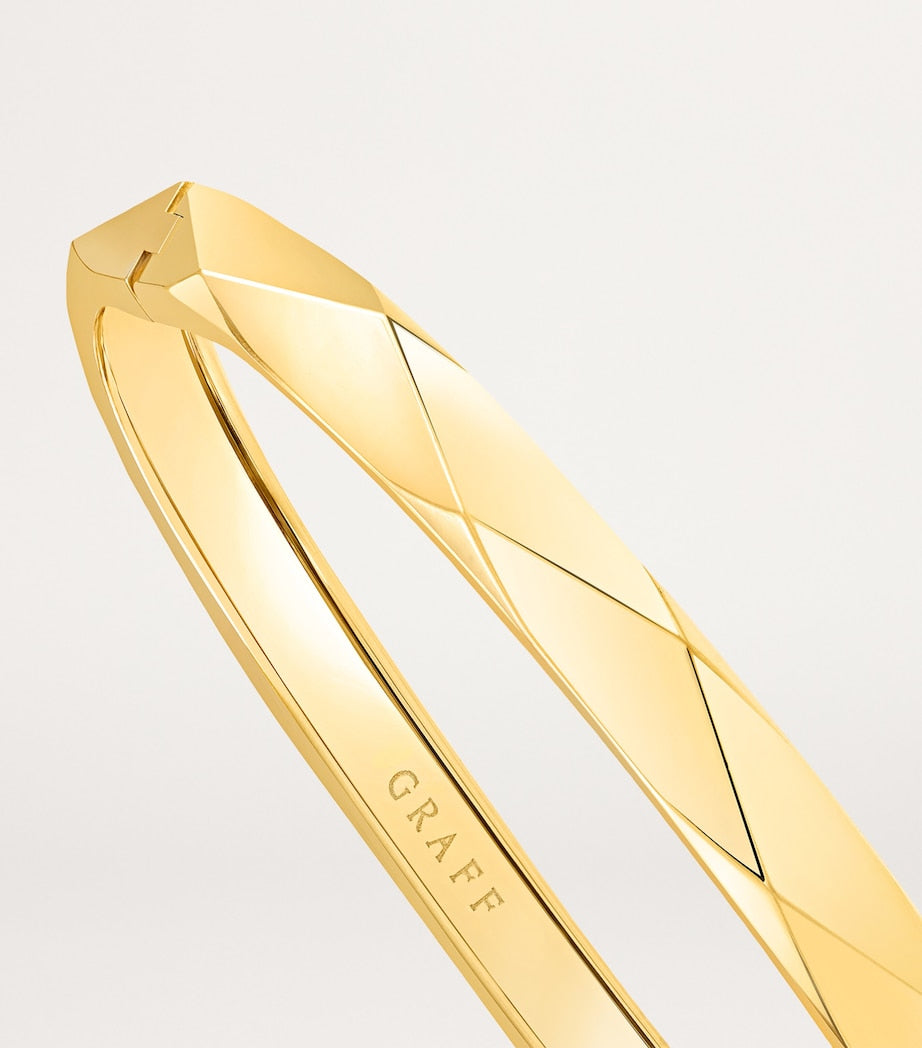 Graff yellow gold bangle 4mm - British product