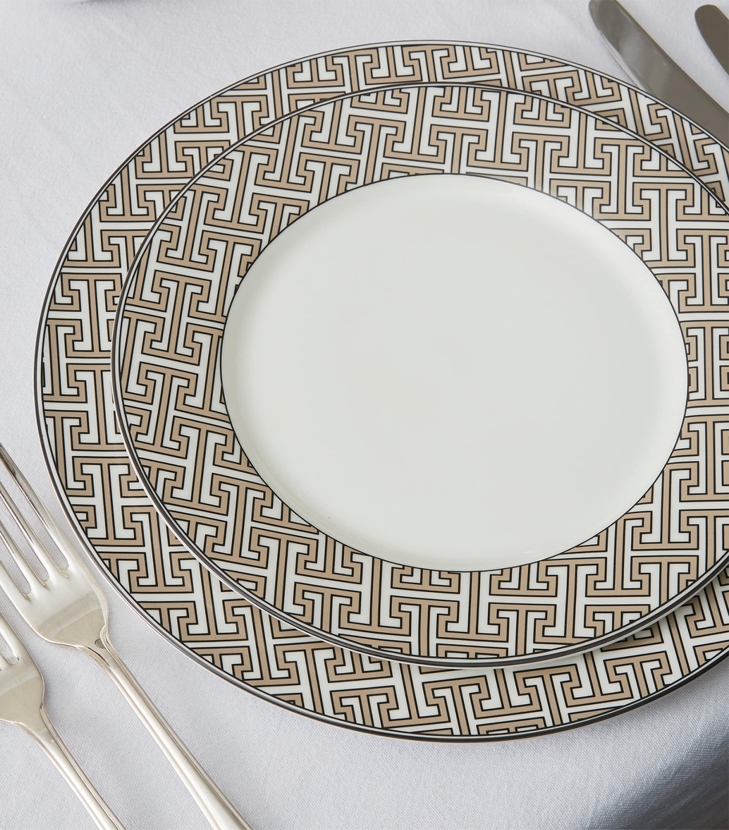O.W. London Maze pattern dinner plates set of 2, 26cm diameter, imported from the UK