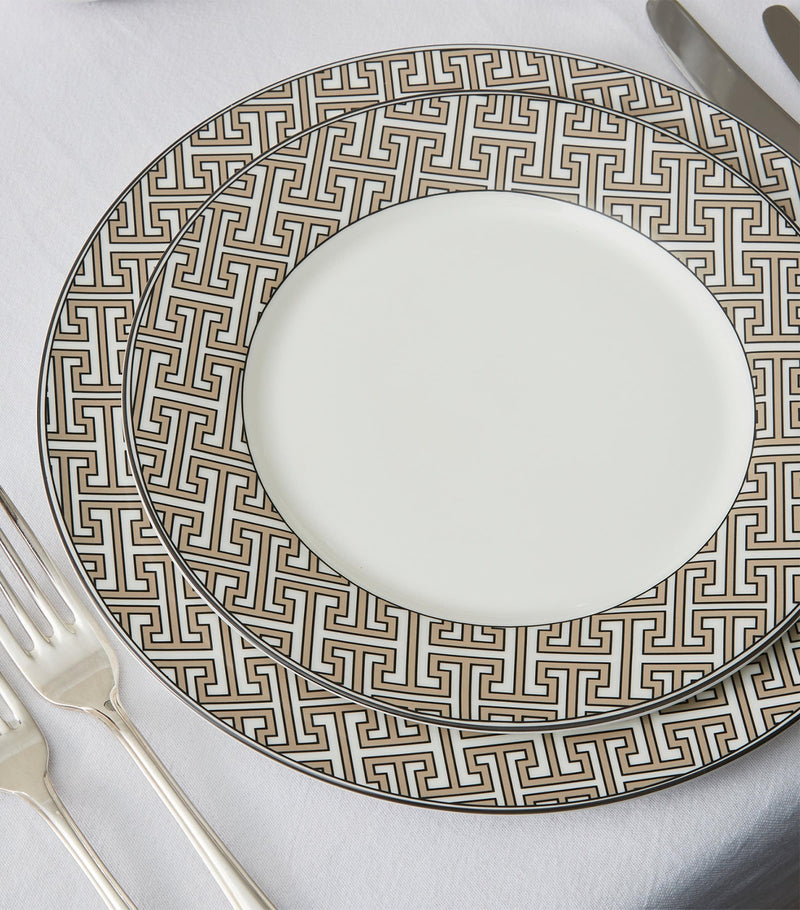 O.W. London Maze pattern dinner plates set of 2, 26cm diameter, imported from the UK