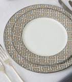 O.W. London Maze pattern dinner plates set of 2, 26cm diameter, imported from the UK