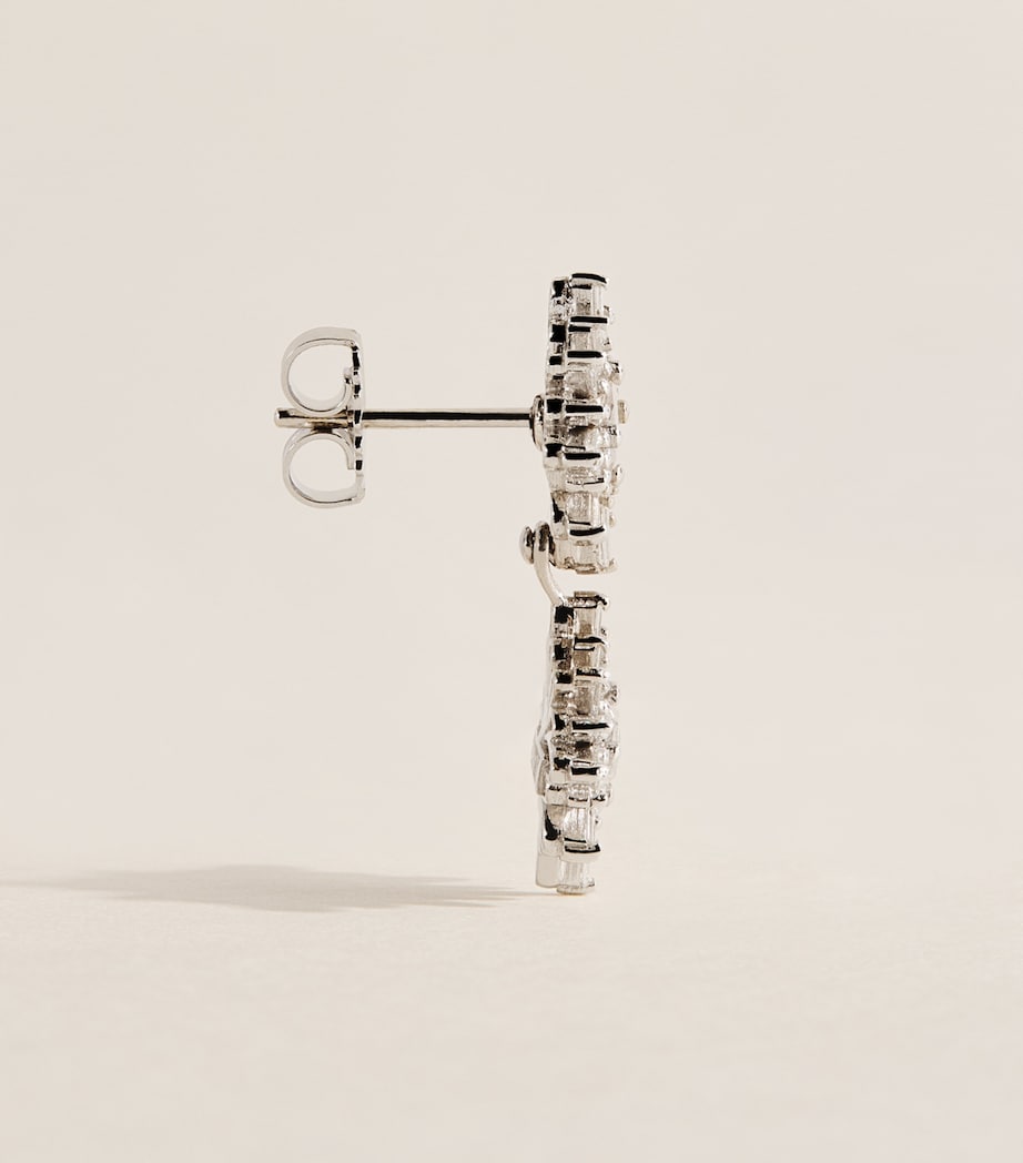 Suzanne Kalan white gold diamond doublet earrings, UK version
