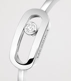 Messika Move Uno white gold diamond ring 0.01ct, imported from the UK