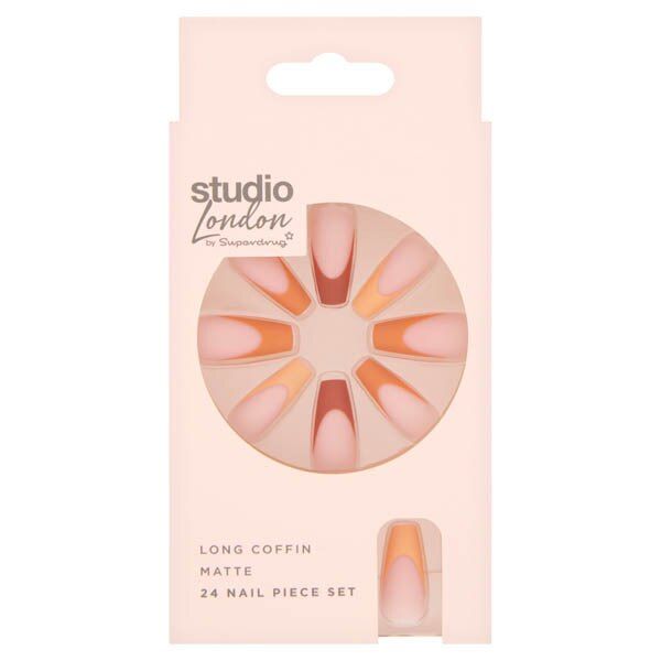 DNR Superdrug Studio False Nails Matt Autumn Tips GOODS Superdrug   