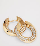 Engelbert Aurea Spira Creoles earrings in yellow gold with diamonds - British product