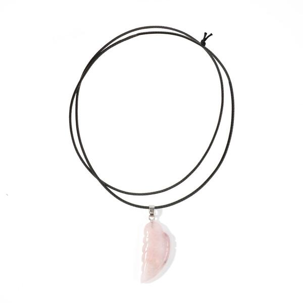 Myga Angel Wing Pendant in Rose Quartz (British brand)
