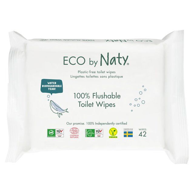 Eco by Naty Unscented Flushable Toilet Wipes   42 per pack