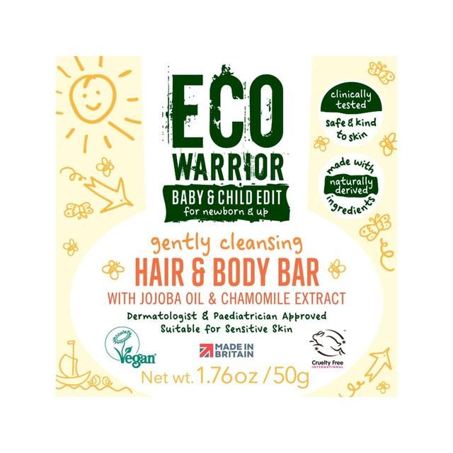 Eco Warrior Baby & Child Edit Gently Cleansing Hair & Body Bar   50g