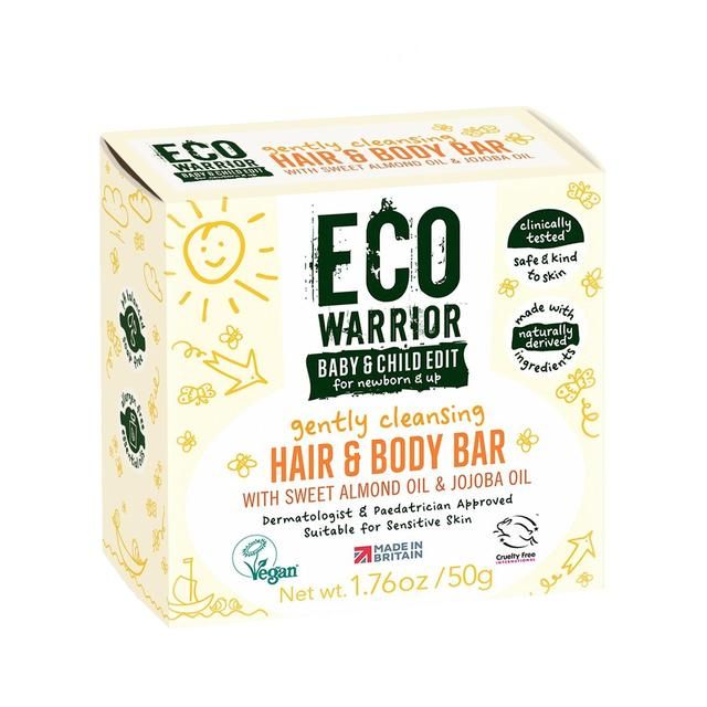 Eco Warrior Baby &amp;amp; Child Edit Gently Cleansing Hair &amp;amp; Body Bar   50g