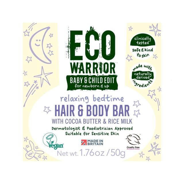 Eco Warrior Baby & Child Edit Relaxing Bedtime Hair & Body Bar   50g