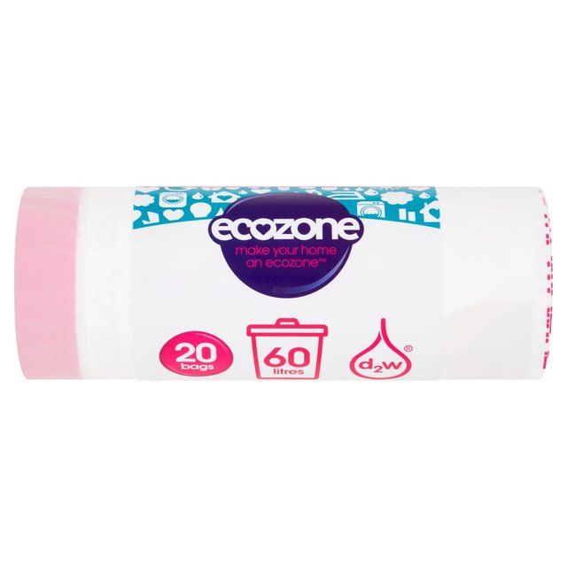 Ecozone Oxo-Biodegradable Bin Liners 60L    20 per pack