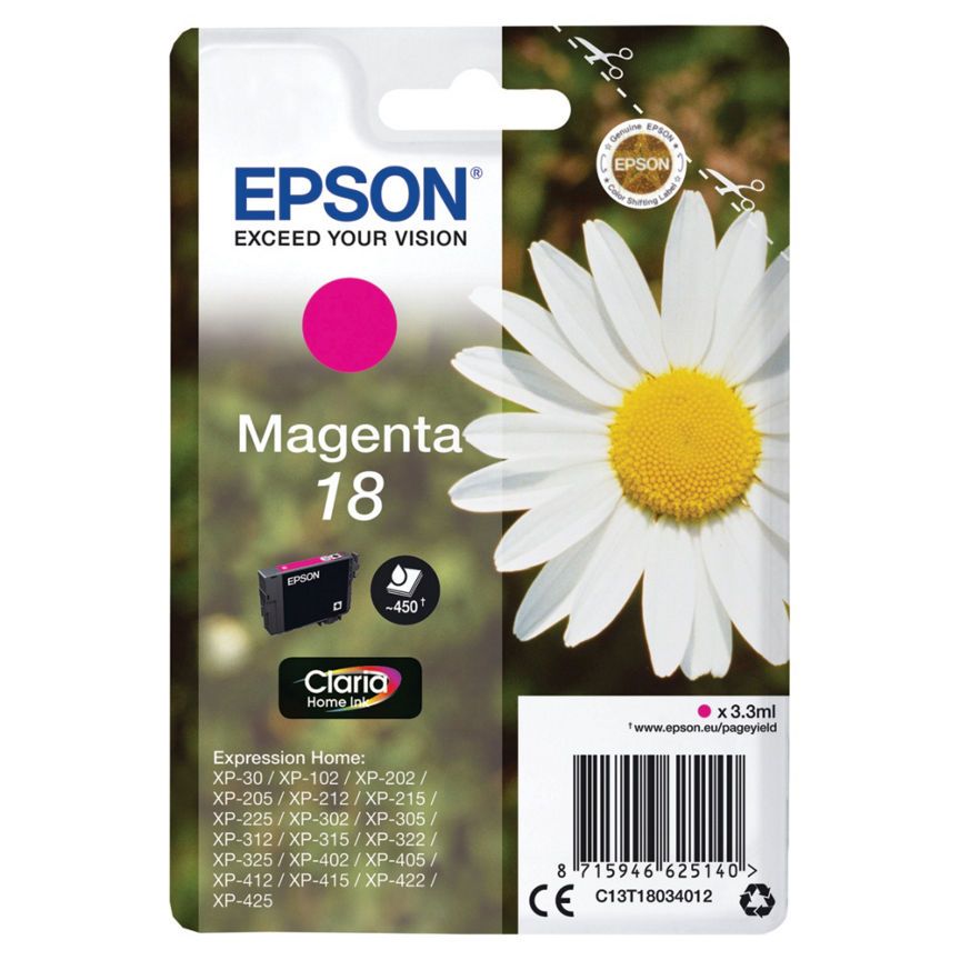 Epson T1803 Magenta Ink Cartridge