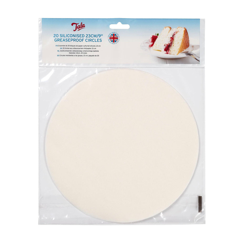 Tala Siliconised Cake Liners Set of 20 23cm