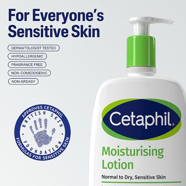 Cetaphil Moisturising Lotion Dry Sensitive Skin 473ml - British product