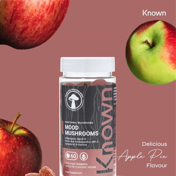 Known Nutrition mood mushroom gummies, imported from the UK