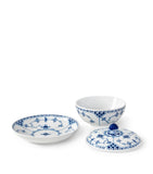 Royal Copenhagen porcelain bowl set blue fluted 300ml, imported from the UK