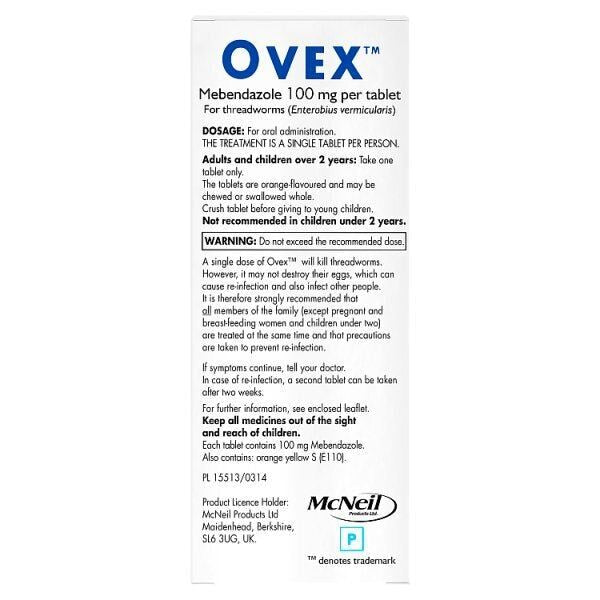 Ovex Single Pack 1 Tablet GOODS Superdrug   