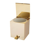 Zodiac gold-plated square pedal bin (British brand)