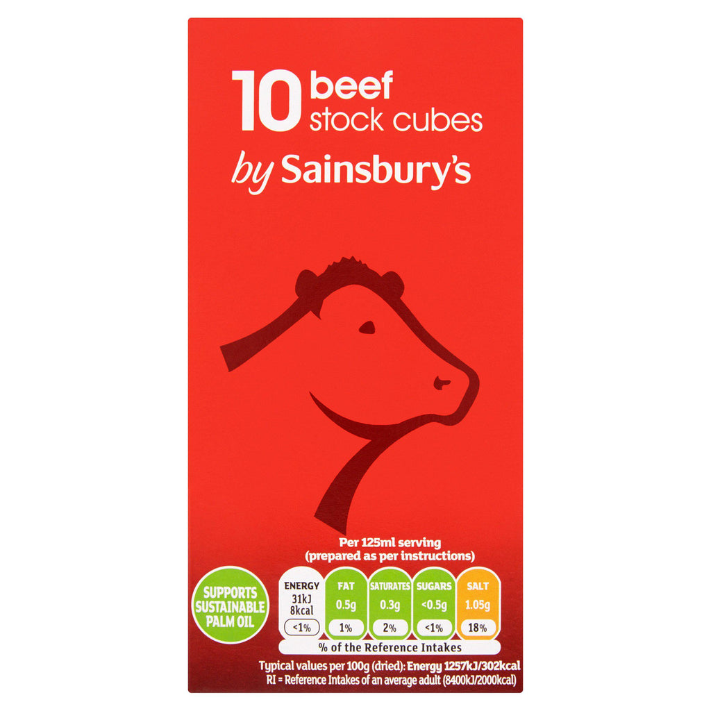 Sainsbury's Stock Cubes, Beef 10x10g