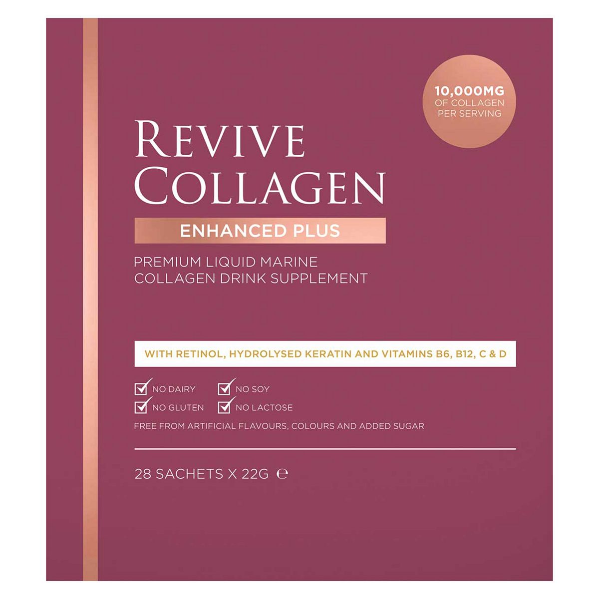 REVIVE COLLAGEN ENHANCED PLUS, 10,000MG, 28 X 22G SACHETS Vitamins, Minerals & Supplements Boots   