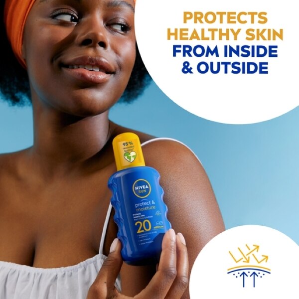 NIVEA SUN Suncream Spray Protect & Moisture SPF20 200ml